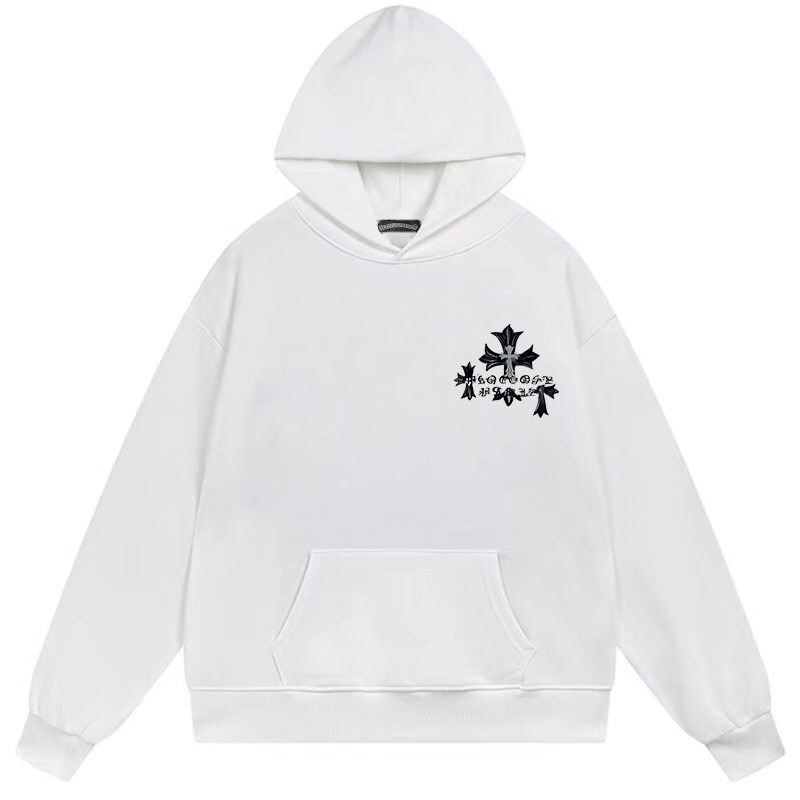 Chrome Heart High Street Cross White Hoodie