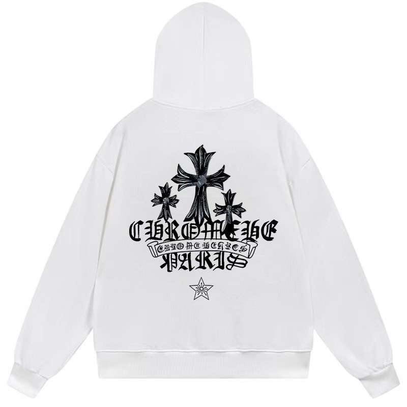 Chrome Heart High Street Cross White Hoodie