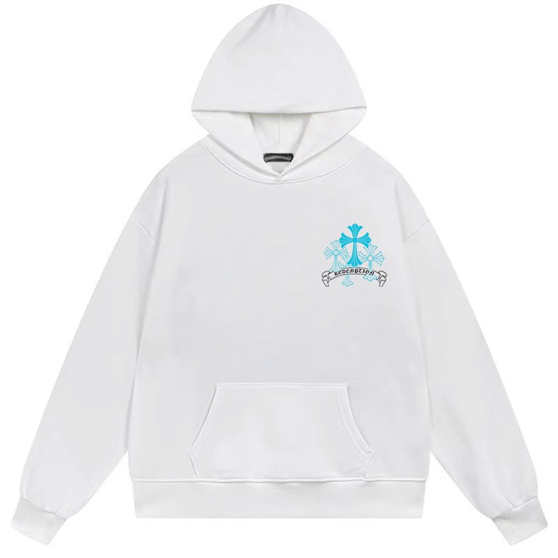 Chrome Hearts Blue Logo Crewneck Hoodie