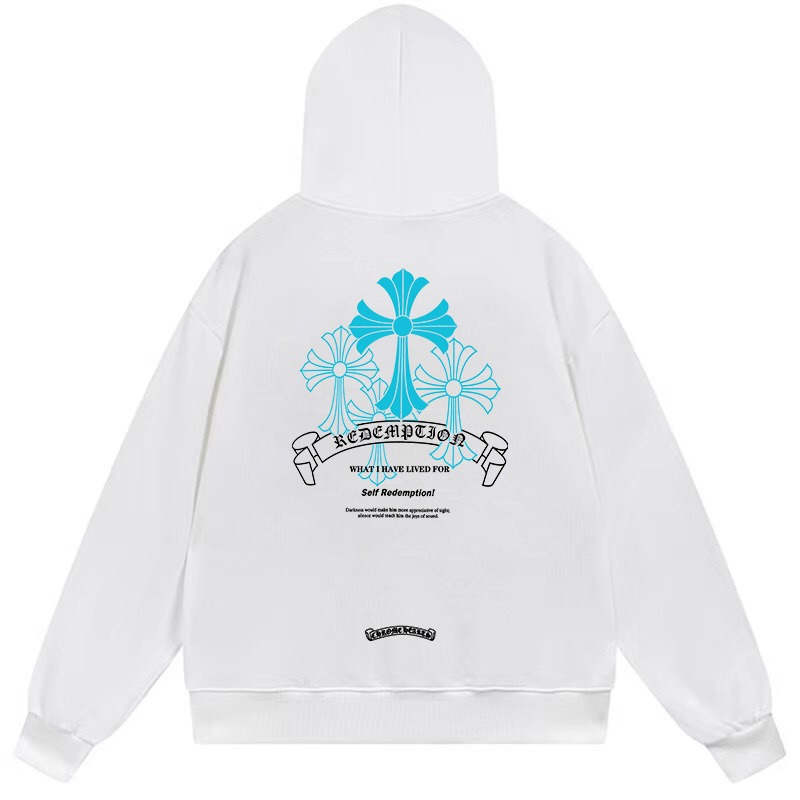 Chrome Hearts Blue Logo Crewneck Hoodie