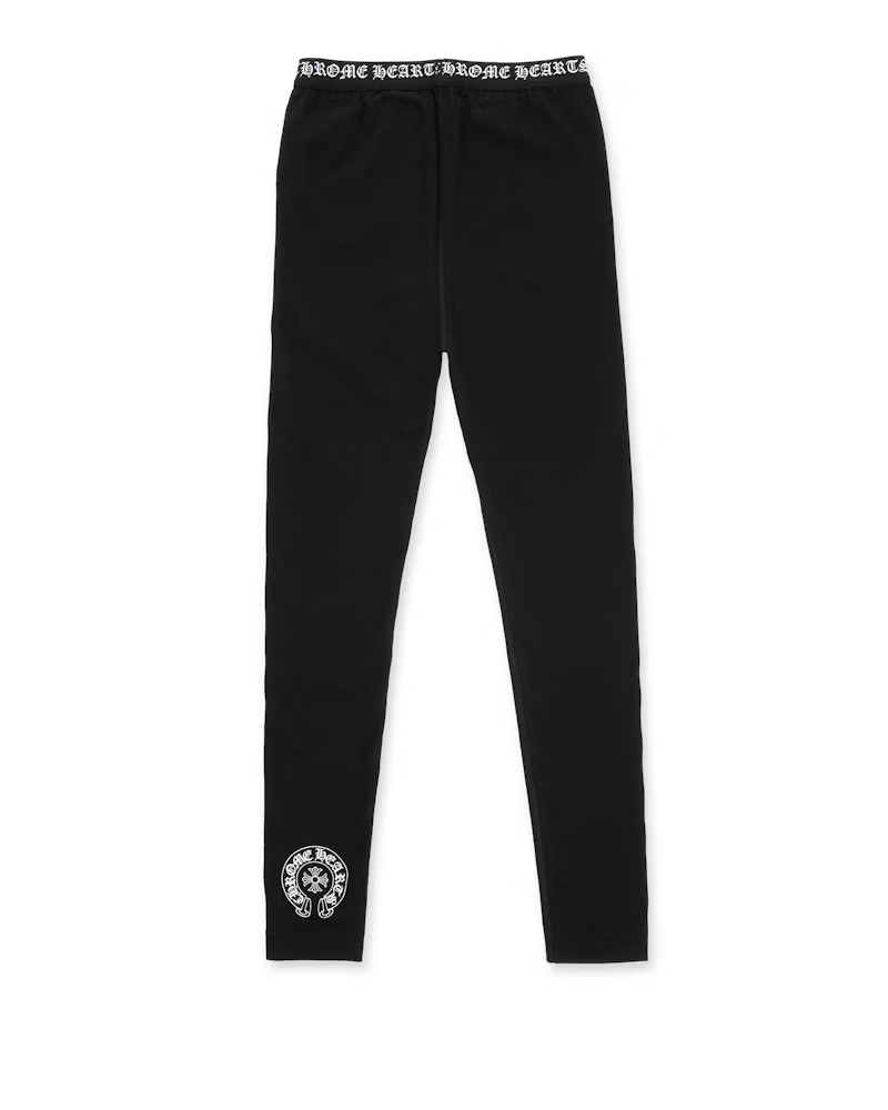 Black Chrome Hearts Logo Leggings
