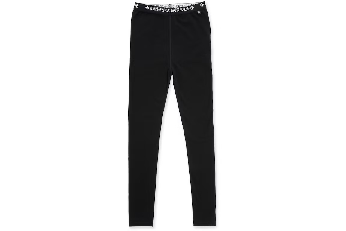 Black Chrome Hearts Logo Leggings